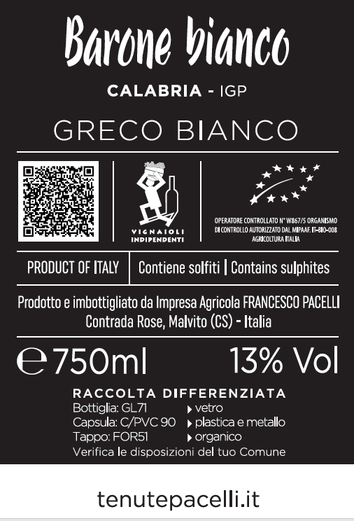 Barone Bianco Greco Bianco