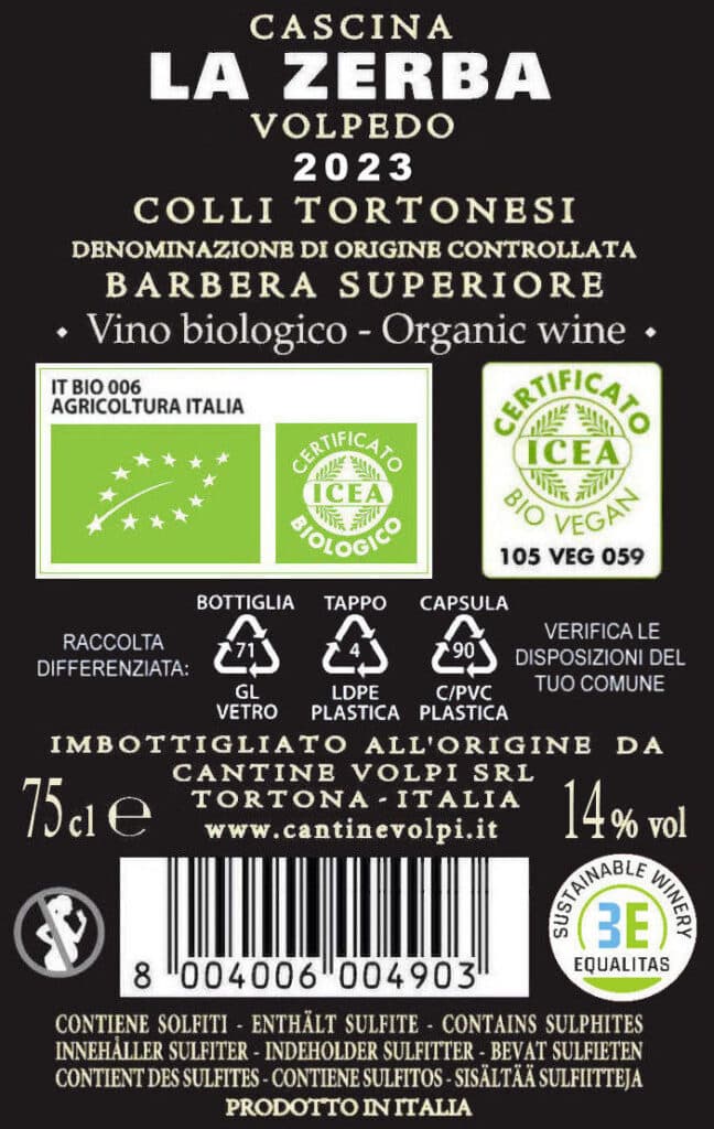 Retro Barbera La Zerba 2023 BIO 75cl