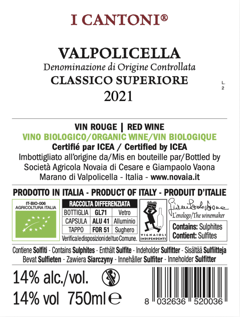 Novaia Valpolicella Classico Superiore I Cantoni